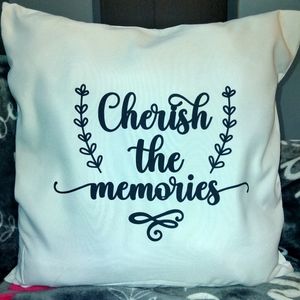 Cherish the Memories Memorial Accent Pillow Case